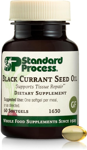 [BRSWIYANOEJWOE34] Standard Process Black Currant Seed Oil - Support Blood Flow & Health - Aids Healthy Immune System Function - Natural Tissue Care - Gluten-Free - 60 Softgels (60 Servizos)