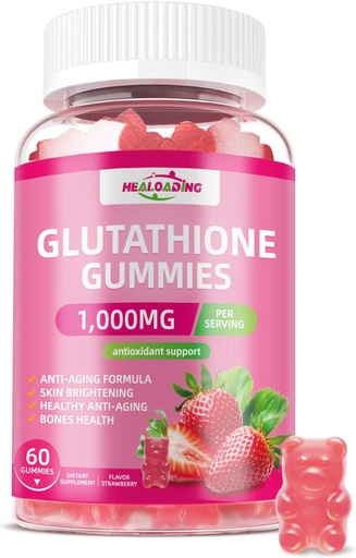 [BRSRAFQ6AVYQYG37] Glutathione Collagen Gummies Supplement: Vitamins C, E, D&B12 Glutathione Supplement 1000mg Formula for Antioxidant Support Skin Brightening Anti-Aging