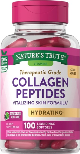 [BRSWYCYTAEMA4F37] Nature's Truth Collagen Beauty Supplement | 100 Liquid Max Softgels | Non-GMO & Gluten Free Pills | Hydrating Formula