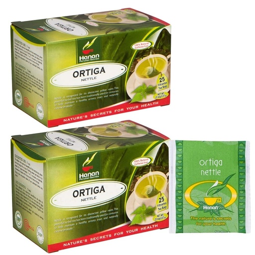 [BRSW2CYDCAJRAYDO] Hanan Nettle Herbal Tea 50 Teabags - Pack of 2 Boxes with 25 Tea Bags Each of Stinging Nettle Root and Leaf from Peru