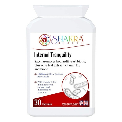 [BRSW2AYRPIAQIALF] Internal Tranquility Saccharomyces Boulardii Probiotic Yeast Support, 30 Capsules for Immunity, Inflammation & Mucous Membrane. for Healthy Gut, Blood, Calcium, Bones, Muscle, Teeth & Organs