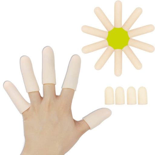 [BRSWGZI5BEAQGDTU] Gel Finger Cots, Finger Protector Support(14 PCS) NEW MATERIAL Finger Sleeves Great for Trigger Finger, Hand Eczema, Finger Cracking, Finger Arthritis and More. (10pcs Long + 4pcs Short)