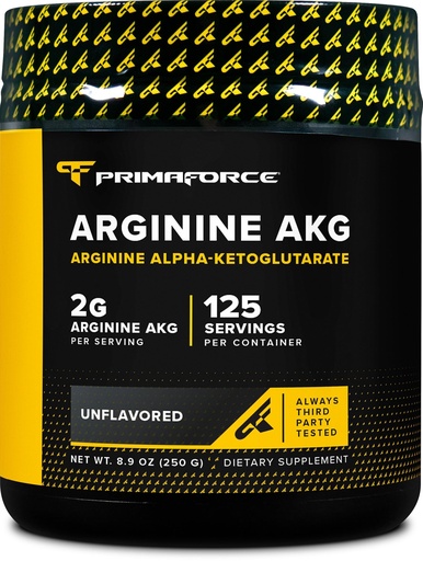 [BRSWIZIHBAMWKELO] PrimaForce AAKG Arginine Powder, 250 grams (L-Arginine and Alpha-Ketoglutarate Acid) Premium Workout Supplement, Non-GMO, Vegan, Gluten Free