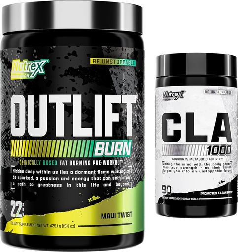[BRSRAYI3BUPRSE37] Nutrex Research Outlift Burn Powder with CLA Bundle