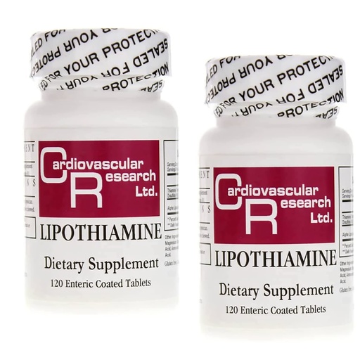 [BRSROCAEOFYQ2FIU] Cardiovascular Research Lipothiamine B Supplement 240 Tablets - Vitamin B1 Now with Alpha Lipoic Acid - 2 X 120 Count