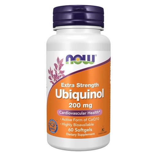 [BRSWIYIZCQBAEETI] NOW Supplements, Ubiquinol 200 mg, High Bioavailability (the Active Form of CoQ10), 60 Softgels