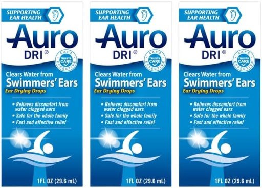[BRSWIF35BYMRQDT2] Auro-Dri Ear-Drying Aid,帮助游泳者耳朵,1 Fl Oz (Pack of 3)