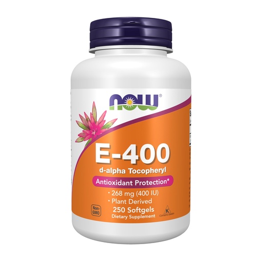 [BRSWIY32BQNBSGQ5] NOW Foods Supplements, Vitamin E-400 IU, D-Alpha Tocopheryl, Antioxidant Protection*, 250 Softgels