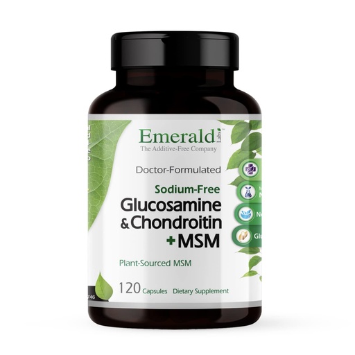 [BRSWIZY6CQPBQEQV] Emerald Labs Glucosamine & Chondroitin with MSM - Bone Health & Joint Health Supplement - Gluten-Free - 120 Capsules (30-Day Supply)