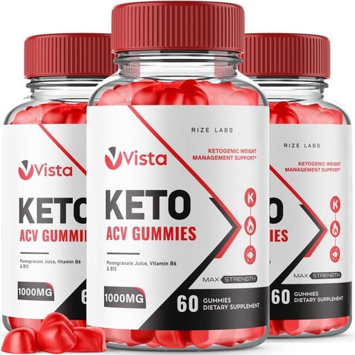 [BRSROGLQAB6ROG3L] rize labs (Pack of 3 Vista Keto ACV Gummies for Advanced Weight Loss, VistaKeto Supplement, Vista Maximum Strength Gomitas, Advanced Formula Reviews (180 Gummies)