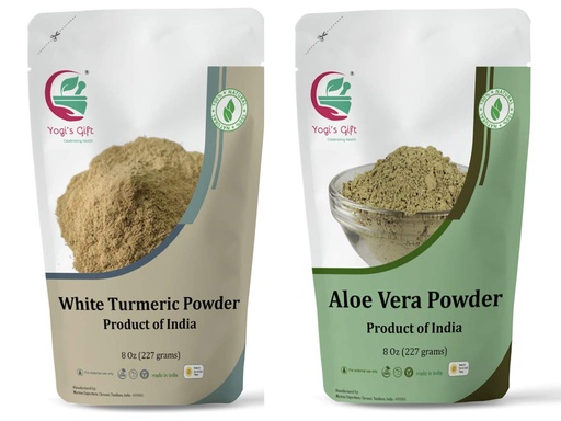 [BRSWYC37CUMR43A4] Multi pack | White turmeric powder + Aloe vera powder bundle | 8 oz each