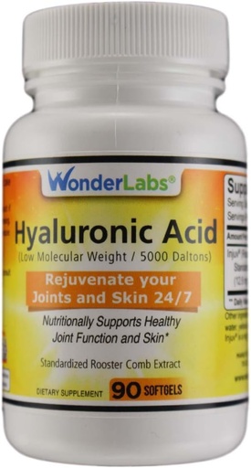 [BRSWKGYAAAFBCFD6] Wonder Laboratories 120 mg Hyaluronic Acid Rooster Comb Extract, Made from Injuv Rooster Comb Extract (90)