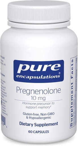 [BRSWIYTROB7BCFTI] Pure Encapsulations Pregnenolone 10 mg - Support Memory & Hormone Balance* - Hormone Precursor - Gluten Free & Non-GMO - 60 Capsules
