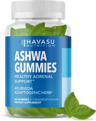[BRSW2ZYPBYFBSHLA] Ashwagandha Gummies for Stress & Mood Support - Vegan, Non-GMO dodatek pro klid a relaxaci - Witania Somnifera for Enhanced Sleep Quality & Emotional Balance - 1-Month Supply, Jahodová příchuť