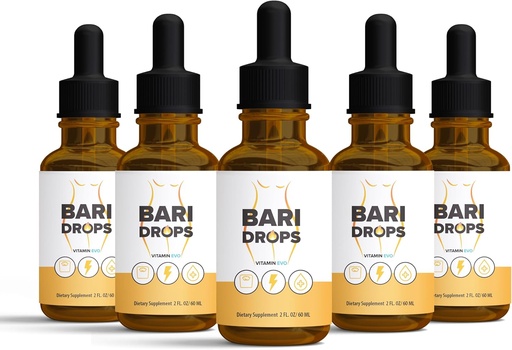 [BRSRAHTQPMMBSCAY] (5 Paket) Bari Drops, GLP-1, Bari Liquid Drops Suplement, BariDrops Liquids Extract Formula, Bari Liquid Drops Review, Premium Lion All Natural Formula, Green Bottle 5 Bulan Supply (10 Oz)