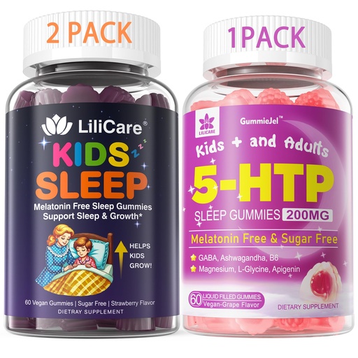 [BRSRAAQEOYGWEYI4] 5HTP Gummies with Magnesium Glycinate + Kids Sleep Gummies - Magnesium Glycinate Gummies