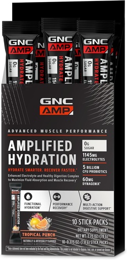 [BRSROYIDPN5GMCD5] GNC AMP Amplified Hydratation Mélange de poudres d'électrolytes