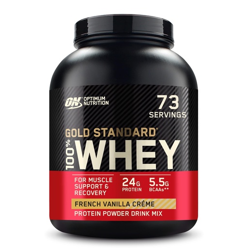 [BRSWIYQYCADGOH3C] Optimum Nutrition Gold Standard 100% Whey Protein Powder, French Vanilla Crème, 5 Pound (Packaging May Vary)