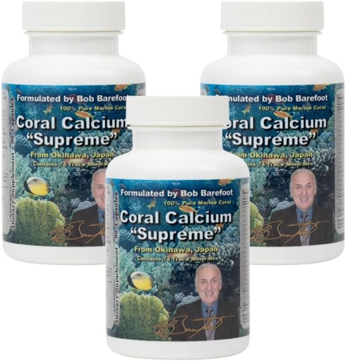 [BRSW2GL5BBYG2CYU] Bobs Best Coral Calcium Supreme I 100% Pure Marine Coral, 74 Trace Minerals I 90 Capsules, Pack of 3