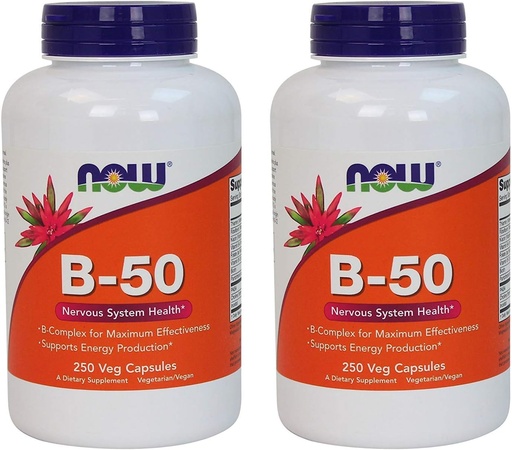 [BRSWIYQEAQNWIDT6] Now Foods, B-50, 250 Veg Capsules (pack of 2)
