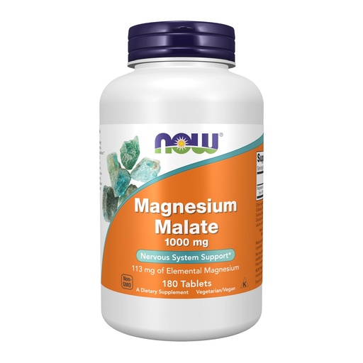 [BRSWIY32BQPGIEY3] Now Foods Magnesium Malate 1000 Mg Nervous System Support Capsules - 180 Count