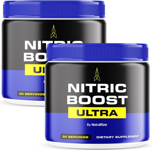[BRSRAEIDBB5R6FA3] NutraRize (Pack of 2 Nitric Boost Ultra – Premium Daily Powder Blend in a Jar, Crafted to Help Maintain Energy, Support Natural Circulation, and Keep You Going, Official Reviews (60 Servings)