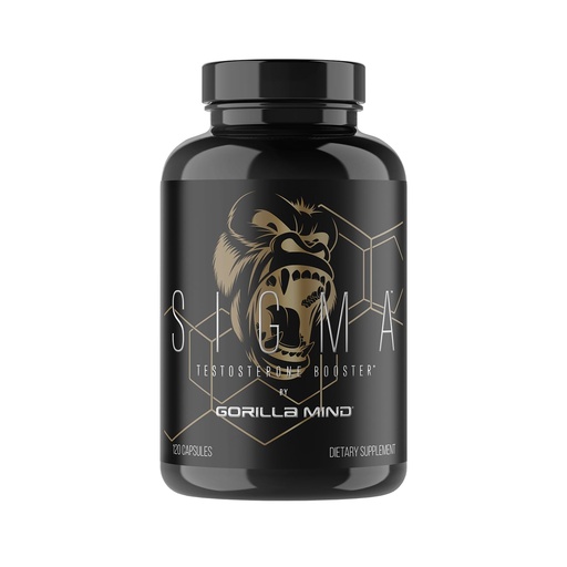 [BRSW2CQLDEAWK3DJ] Gorilla Mind Sigma Testosterone Booster - Made with Tongkat Ali and Fadogia Agrestis Extract to Support Higher Testosterone Level (120 Capsules)