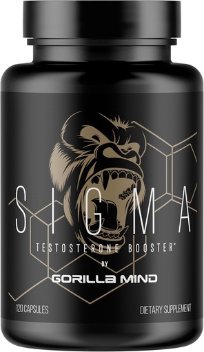 [BRSW2CQLDEAWK3DJ] Gorilla Mind Sigma Testosteroni Booster - Valmistettu Tongkat Ali ja Fadogia Agrestis Extract tukemaan korkeampi testosteronitaso (120 kapselia)