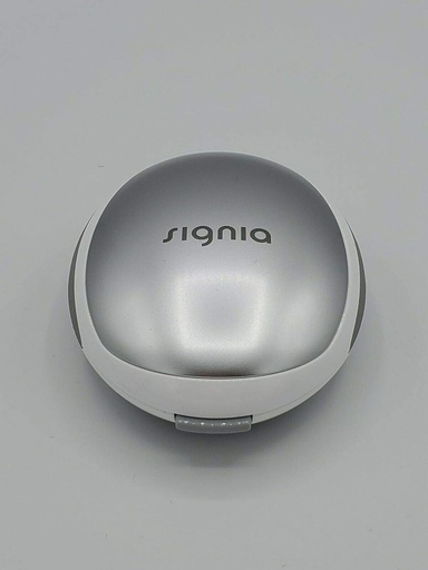 [BRSWYZ35O4AR4CQU] Original White/Silver Genuine Signia Hearing Aid Case Protective Storage Travel Box