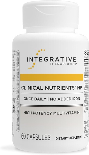 [BRSWGAIHCUIWMYLF] Terapia Integrativa Nutrienti Clinici HP - Multivitaminico Giornaliero per Nutrienti Vitali - Supporto Antiossidante per Uomini e Donne* - Nessun ferro Aggiunto - Dairy-Free - 60 Conte (30 Serve)