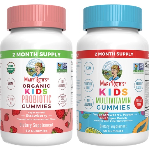 [BRSW2HANCAMRA2T2] MaryRuth Organics Multivitamin and Probiotic Gummies (Strawberry) for Kids | Clean Label Project Verified® | Vitamins for Gut Health, Immunity, & Overall Wellness | Vegan, Non-GMO, Gluten Free