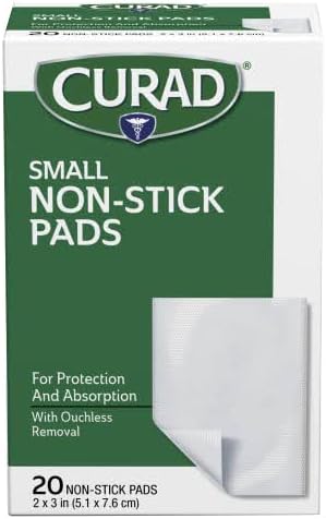 [BRSWIYYCDIOQ2FL4] Curad Non-Stick Pads, 2 X 3 Inch (5.1 x 7,6 cm), 20 Počet
