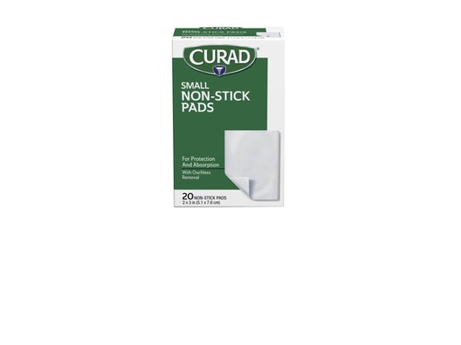 [BRSWIYYCDIOQ2FL4] Curad Non-Stick Pads, 2 X 3 Inch(5.1 x 7.6 cm), 20 Count
