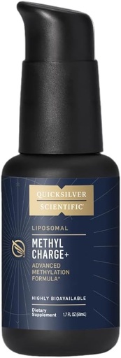 [BRSWYZD5CMCQY3IZ] Quicksilver Scientific Metyyli Charge - Methylation, Liver, Detox + Energy Supplement - Folaatti, B12-vitamiini, Riboflaviini, B6-vitamiini + TMG-lisä Superior Imeytyminen - Vegaani B-vitamiinit (50 ml)