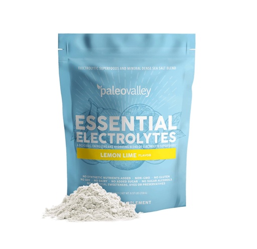 [BRSRMCQTCECGYCT7] Paleovalley Essential Electrolytes Powder - Full Spectrum Lemon Lime Electrolyte Powder for Hydration, Energy and Muscle Recovery - No Sugar Added - 30 Servings