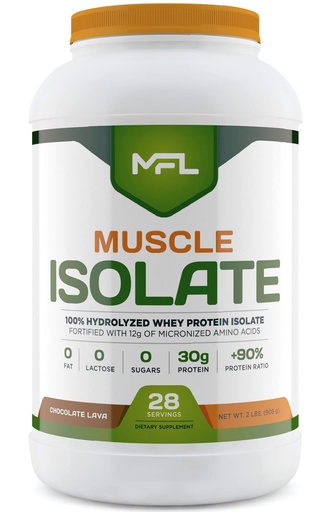[BRSWIBAPBIIAECTE] MFL 100% Isolate Protein l 30g of Protein l 12g Amino Acids l Keto Friendly l Low Carbs l 2 lbs. (Chocolate Lava)