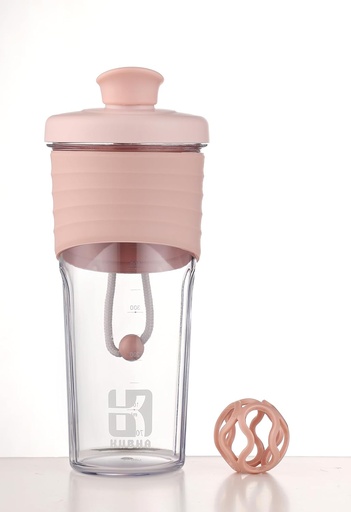 [BRSRA2Q2CMMAYDT7] 2nd Generation Shaker Bottle for Protein with Mixing Ball - Perfect for Workouts and Outdoor Use, 24-Ounces Whey Protein Shaker with Clear Measurement (Pink)