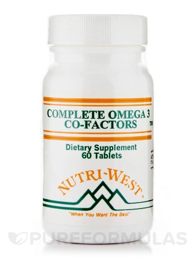 [BRSWIYQHBJYWKYI7] Complete Omega-3 Co-Factors (Adult Formula) - 60 Tablets by Nutri West