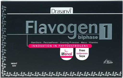[BRSWYBIPAQMBGDY4] Drasanvi Flavogen Biphase 30 Таблетки День 580 мг и 30 Таблетки Ночь 580 мг - Здравоохранение - Витамины - Пищевая добавка - День - Ночь - Усталость - Мака - Витамины В6, А и D.