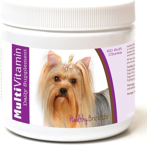 [BRSWKFIFCINWCED4] Healthy Breeds Yorkshire Terrier Multi-Vitamin Soft Chews 60 Count
