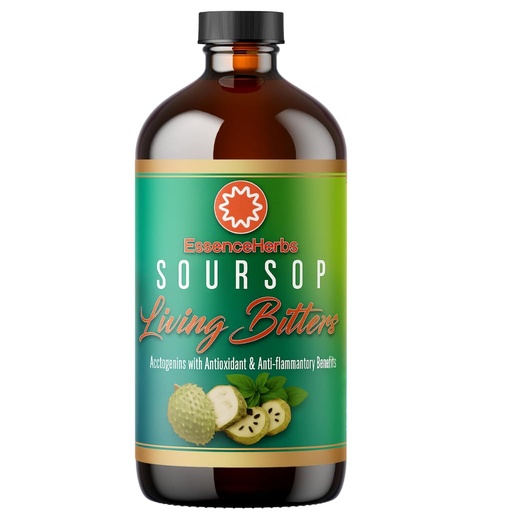 [BRSRAFIPA4FWM3Q6] Essence Herbs Soursop Bitters Liquid for Digestive & Gut Support, Organic Herbal Supplement with Soursop Leaf & Fruit, Moringa, Black Seed, Neem, Turmeric & Ashwagandha, 16 fl oz