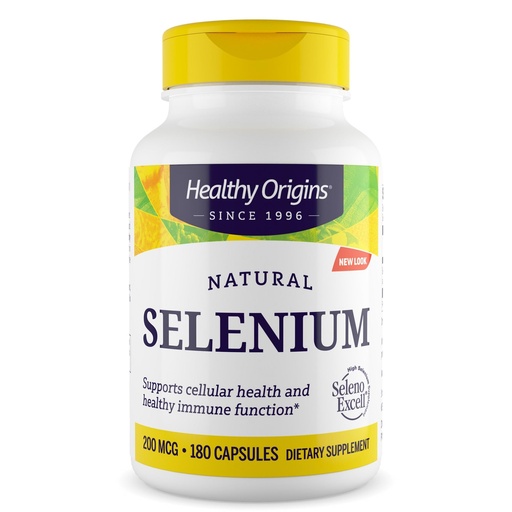 [BRSWIZA5AUFRUF3E] Healthy Origins Selenium 200 mcg, 180 Capsules - SelenoExcell High Bioavailability Organically Bound Fermented Selenium - Supports Immune System Function, Thyroid Health & Healthy Cellular Support