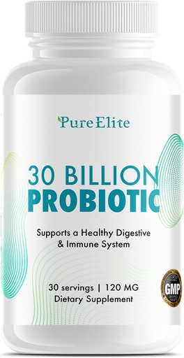 [BRSRAHQFBVYRYADD] Gut Probiotic 30 Billion CFU with DE111 ' 10 Strains - High Potency Probiotic supplement for Digestive Health, Immune System Support, Enhanced Nutrient Absorption - Non-GMO, 30 Vegetarian Capsules