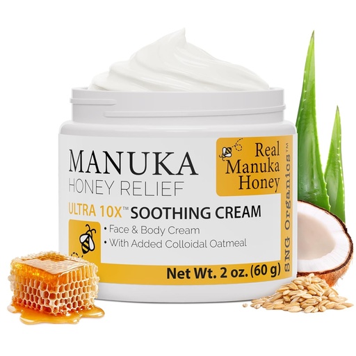 [BRSW2AAHBEFB6YL7] Super Natural Goods Manuka Honey Cream (2oz) – Hydrating Lotion for All Skin Types Suitable for Kids and Adults | Moisturizing Body Cream with Real Manuka Honey Aloe Vera Juice and Cocoa Butter
