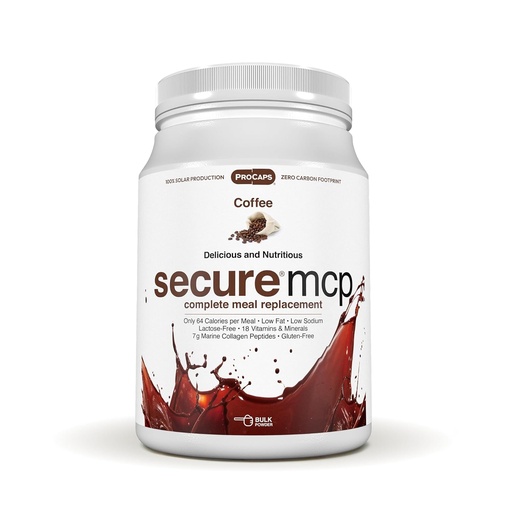 [BRSWGFL3CQFB4GT3] ANDREW LESSMAN Secure MCP Complete Meal Replacement - Coffee 10 Servings - Only 64 Calories, Low-Fat, 7 Grams Marine Collagen Peptides, Promotes Radiant Smooth Soft Skin, Comfortable Joints