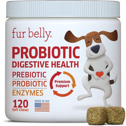 [BRSWGBALBAHRGCA2] Probiotics for Dogs - Hot Spot Remedy for Dogs + Prebiotic - Dog Allergy Chews - Improve Digestion & Upset Tummy, Relieve Gas & Diarrhea, Dog Probiotics and Digestive Enzymes, 120 Dog Probiotic Chews