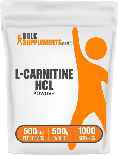 [BRSWKHY2BEHG2AA5] BuckSupplement.com L-Cnine HCIIIPD - Carnitin Supplement, Carnitheine election, L- Carnitin 500mg - Unflavored & Gluten Free, 500mg per servering, 500g (1.1 abs) (Pack of 1).