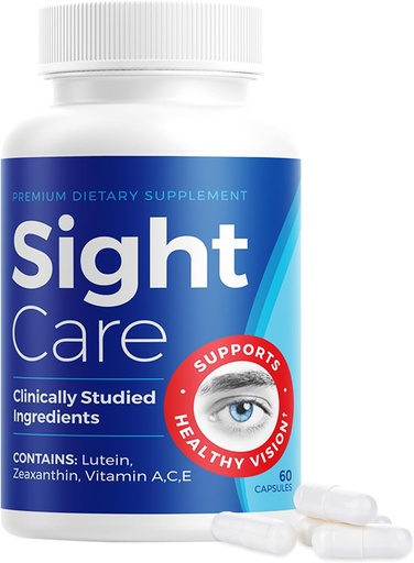 [BRSRAZAHOABGCYI7] SightCare - Vision Support Supplement - Natural Formula for Eye Health, Clarity & Focus - Advanced Eye Support, 60 Capsules - 2 Pills Daily