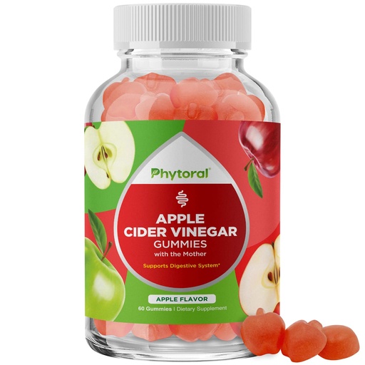 [BRSWYFT7DIIRQA3B] Apple Cider Vinegar Gummies with the Mother - ACV Gummies for Adults for Immune Support Digestion Gut Health and Energy Support Supplement - Apple Cider Vinegar Gummy Vitamins for Adults - 60 Count