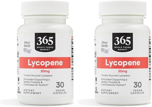 [BRSRAGT4DEPGYFD3] Whole Foods Market 365, Lycopene 20 mg, 30 Count (Pack of 2)